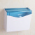卫生间纸巾盒免打孔厕所卫生纸盒厕纸盒手纸盒浴室卫生纸置物架 蓝色优雅透明（送升级版无痕贴）
