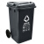 兰诗 100A 大号户外垃圾桶物业环卫带盖分类垃圾桶果皮箱可定制 100L黑色其他垃圾