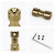 小型刚性黄铜联轴器顶丝固定传动轴铜材质连轴器内孔2/3/4/5/6mm 外径9长20内孔2mm-3mm