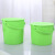加厚塑料收纳桶带盖可坐洗澡凳手提玩具储物桶大号钓鱼桶洗车水桶 绿色 小号15L26*21