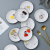 vieruodis骨碟陶瓷4个卡通6英寸盘陶瓷家用小餐盘点心盘餐桌吐骨碟垃圾盘水 10个装(简约) 图案混搭 6英寸