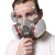 保罗岚芝防毒面具气体防护面罩防尘毒口罩 防尘毒套装+眼镜