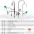 实验室化验室三联水龙头三口鹅颈水龙头7字水龙头三联水龙头12516 7字水龙头 水龙头
