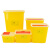 兰诗（LAUTEE）LQH-1002 利器盒医院诊所实验室用锐器盒黄色垃圾桶 方形5L-10个装