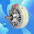 磁粉制动器离合器张力控制器单轴双轴空心煞车电机24v 0.6kg双轴磁粉离合器HPC-006