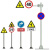 适用花悠 交通标志牌立杆道路指示牌反光标识牌单立柱悬臂杆件龙 乳白色