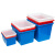 贝傅特 方桶塑料水箱 614蓝色带盖:670*490*380 养鱼储水桶加厚长方形大容量卖鱼箱水产养殖箱