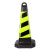 坚冠 反光路锥塑料方锥黑黄斜纹 反光路障警示柱