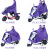 COFLYEE 厂家批发电动摩托车雨衣雨披骑行双帽檐成人母子款户外连体雨衣定制 紫色 4XL单人双帽檐-无镜套