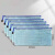 谋福（CNMF）835 文件袋透明网格袋防水加厚科目档案塑料试卷袋拉链资料袋分类袋  B6蓝色（5个）