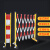 Denilco 安全电力施工可移动折叠防护栏绝缘伸围挡 玻璃钢管式绝缘伸缩围栏 红白/黄黑 1.2x2.5米