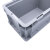 冰禹 BY-634 塑料周转箱 带盖运输物流箱 工具箱零件箱 D箱-有盖灰色