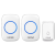 CACAZI卡佳斯 A06-DC 无线门铃家用防水闪光门铃直流电全用电池不插电门铃一拖二拖一呼叫器 （白色）1接收+1按钮+发射器电池