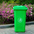 塑料户外垃圾桶公园可回收桶大容量挂车环卫桶物业小区公用室外带 120升加厚款绿色(带轮)
