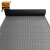 爱柯部落 PVC塑料防水防滑垫 钢花纹走道垫满铺地板楼梯垫厨房仓库人字形1×1m厚2.5mm灰色 111616