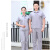 江波（JIANGBO）夏季短袖工作服套装 薄款耐磨透气劳保服 灰色（套装） 2XL 