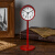 初怡闹钟简约北欧风格学生用静音床头钟表创意个性座钟桌面摆件小座钟 红色