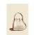 MOOS VESSE2023夏季新款潮抽绳单肩斜挎手提女包白色印花镂空水桶包 米白色