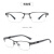 定制定制适用于电焊眼镜焊专用眼镜男防蓝光辐射半框平光镜 时尚枪色无度数眼镜防蓝光+ 镜