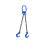 品尔优/PPU 100级双腿成套索具（羊角滑钩）UCG2-06 载荷1.4t 蓝色 UCG2-06-4.5m 15 