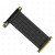 黑白PCIE 16X 真4.0 显卡延长线全速稳定 竖装支架套装 黑色-插槽90度 PCI-E X16 4.0 0.2m