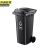 京洲实邦  120L灰色其他垃圾 垃圾分类垃圾桶 国标干湿垃圾分类户外塑料垃圾桶 JZ-LJT10004