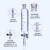 玻璃四氟F4活塞恒压分液漏斗 高硼硅玻璃滴液漏斗标准口 250ml双层漏斗四氟活塞(无刻度)