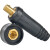 电焊机铜DKJ10-25焊把线快速插头插座接头公母欧式快插全套配件 10-25插头绝缘套(黑色)