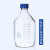 透明棕色蓝盖试剂瓶实验室丝口瓶螺口玻璃带刻度样品瓶定制 透明2000ml