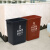 庄太太【60L红色有害垃圾】杭州福建商用桶带盖摆盖户外环卫垃圾分类垃圾桶垃圾箱