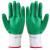 兰诗LAUTEE 劳保涂胶手套加厚耐磨浸胶工作防护手套 胶片手套绿色 均码 12双/包