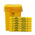 现货批发加厚手提式 一次性平口式黄色垃圾包装袋 平口式120*140cm4丝300个/件