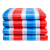 彩条布防水三色布油布编织布防寒围挡塑料红白蓝新料工地加厚防晒 120克料加厚强烈 6x8m