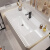 圣铂雅（SHENGBOYA）现代简约奶白色浴室柜卫生间洗脸盆组合一体陶瓷洗手池洗漱台面盆 80白色+背光智能方镜