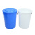 豫震虎 塑料水桶圆形胶桶户外环卫垃圾桶工业储水桶化工桶 60L水桶不带盖 白色YZH-473
