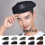 京炼 贝雷帽定制logo印字餐厅餐饮厨师帽子夏季服务员男女款工作帽 黑色贝雷帽 可调节