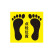 希万辉 工厂生产区域标识地贴落脚印点驻足点地标贴 黄色点检位置32*30cm