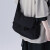 JLENOVOGYONAIGA+ INS日系黑色百搭单肩斜挎包帆布学生书包背包包男女 黑色（哑光尼龙版本）