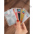 透明磨砂防磁银行IC卡身份证件公交卡套会员卡饭卡PVC膜防水证件 两面布纹大开口50张