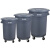 白云清洁（baiyun cleaning）PA1089 环保垃圾桶圆桶带轮子 80L