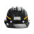 煤矿MA玻璃钢三筋矿工防砸反光条黑安全帽可印字定制头盔厂家 SA3020黑色