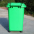 莫恩克 户外垃圾桶 可定制LOGO 分类垃圾袋 小区环卫垃圾桶大号翻盖室外果皮箱塑料 60升带轮绿色
