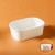 牛皮纸打包盒一次性餐盒便当盒子水果沙拉碗纸盒轻食野餐饭盒餐具 750ml白色方形碗+PP盖=10套