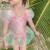 迪士尼（Disney）女童泳衣连体甜美女孩洋气女宝宝可爱小公主美人鱼温泉儿童游泳衣 粉红色 130