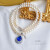 佰色传情（BRI.R） 7-8mm圆形强光淡水珍珠项链母亲节礼物送妈妈婆婆长辈 气质典雅