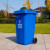 希万辉 上海加厚塑料环卫垃圾桶上挂车黑色垃圾桶咖啡色棕色市政塑料垃圾桶 蓝色可回收物 120L