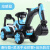 儿童挖掘机可坐可骑超大号电动人工程车可坐挖土机挖机男孩玩具车 蓝色滑行款