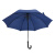 雨景加大商务雨伞定制logo 纯色迎宾晴雨伞广告伞 蓝色曲柄8骨120cm（百件定标）