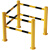 筑采（ZHUCAI）防撞安全消防栓护栏 组合C型双层114x1000x1000x1000x2.0黄黑烤漆 1个价