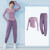 范斯蒂克（vansydical）瑜伽服女长袖健身宽松训练服跑步运动套装 浅紫+紫色两件套 TC45215 L